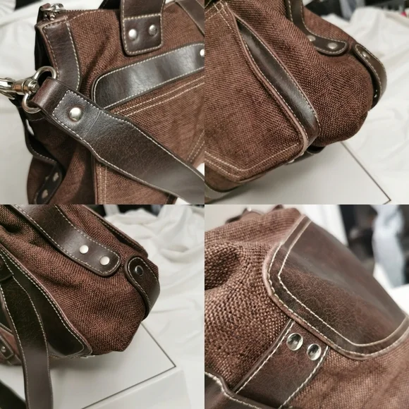 Matt & Nat Canvas and Leather Hobo Zip Bag - Picture 4 of 12